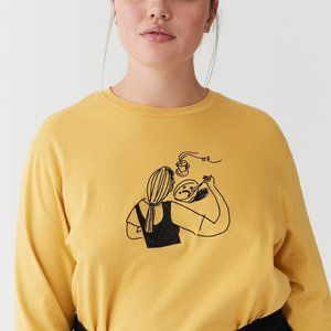 Lazy Oaf x Joey Yu Embroidered Long Sleeve Tee XL